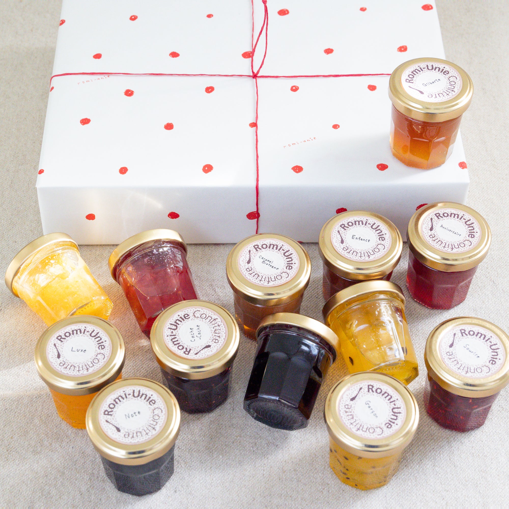 12種類の味を楽しめるプチジャムセット